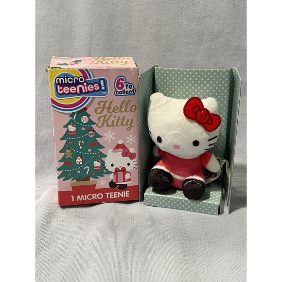 Hello Kitty Other - NEW Hello Kitty Micro Teenies! Christmas Micro 3" Plush Toy - Hello Kitty